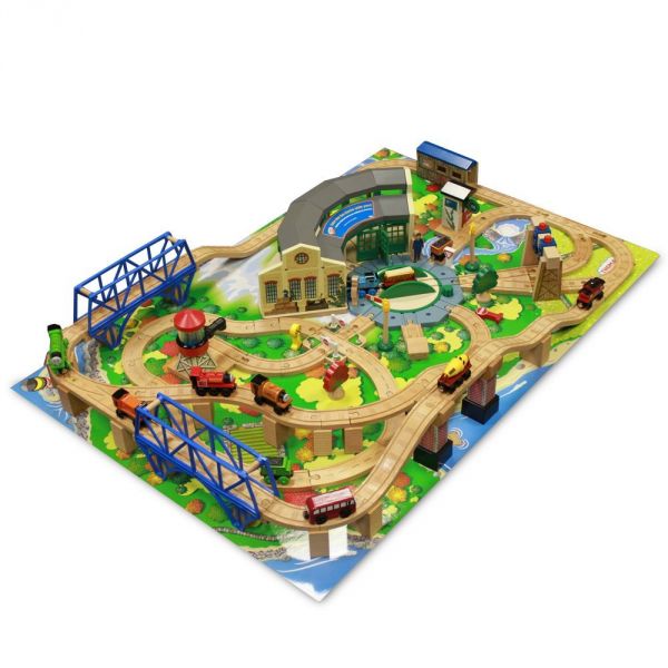 Tidmouth Sheds Deluxe Train Set with Island Adventure Playbo